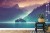 Fototapeta Fantasy Concept Showing A Lake Bled  Slovenia. Digital Art Style  Painting