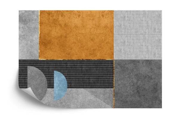 Fototapeta Gold Geometric Background Art. Modern Grey Pattern