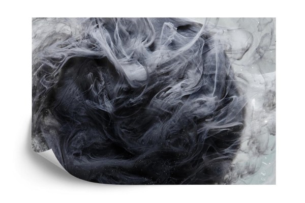 Fototapeta Outer Space Abstract Background  Black Matter. Thunderstorm Clouds In The Sky. Mystical Swirling Smoke Backdrop