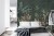 Fototapeta Wallpaper Palm Tropical Forest Vintage Jungle Pattern With Birds Dark Mood