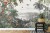 Fototapeta Tropical Jungle Wallpaper Palm Trees  Birds And Parrot In The River Land With Flying Butterflies