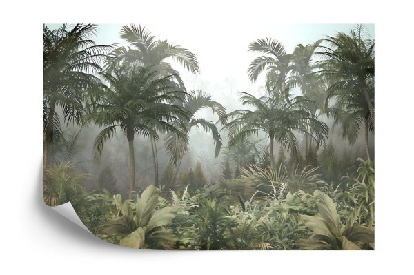 Fototapeta Tropical Trees And Leaves For Digital Printing Wallpaper  Custom Design Wallpaper - 3D