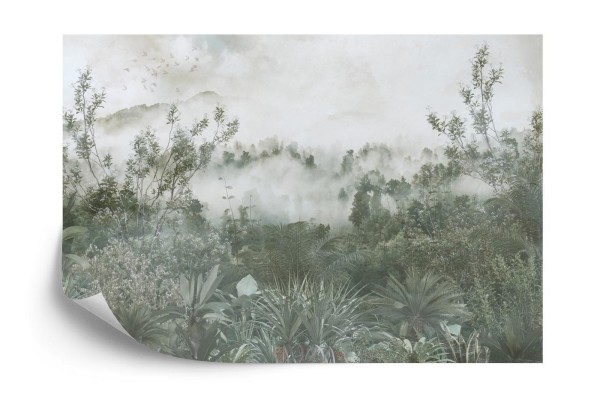 Fototapeta Tropical Trees And Leaves For Digital Printing Wallpaper  Custom Design Wallpaper - 3D