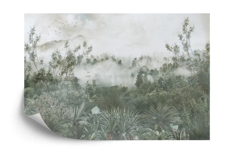 Fototapeta Tropical Trees And Leaves For Digital Printing Wallpaper  Custom Design Wallpaper - 3D