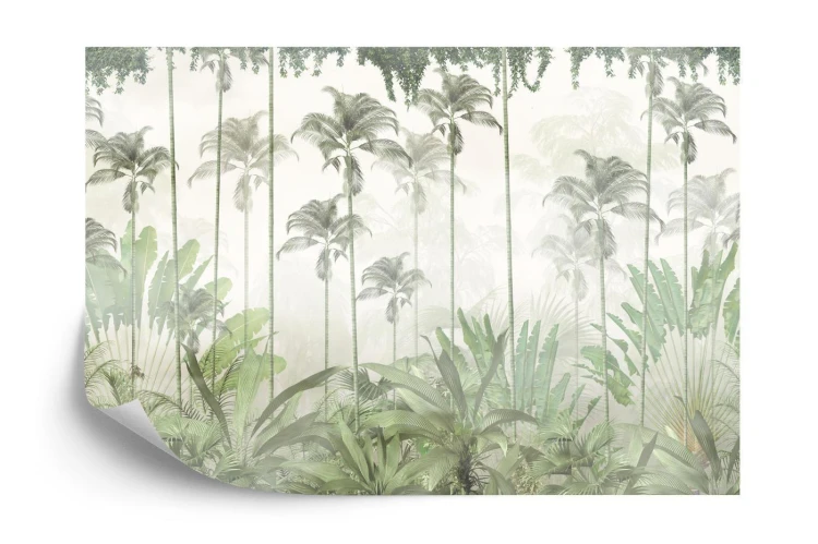 Fototapeta Tropical Trees And Leaves For Digital Printing Wallpaper  Custom Design Wallpaper - 3D