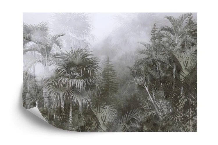 Fototapeta Tropical Trees And Leaves For Digital Printing Wallpaper  Custom Design Wallpaper - 3D