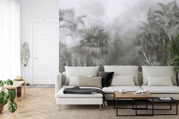 Fototapeta Tropical Trees And Leaves For Digital Printing Wallpaper  Custom Design Wallpaper - 3D