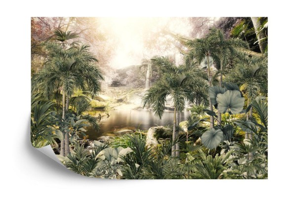 Fototapeta Tropical Trees And Leaves For Digital Printing Wallpaper  Custom Design Wallpaper - 3D