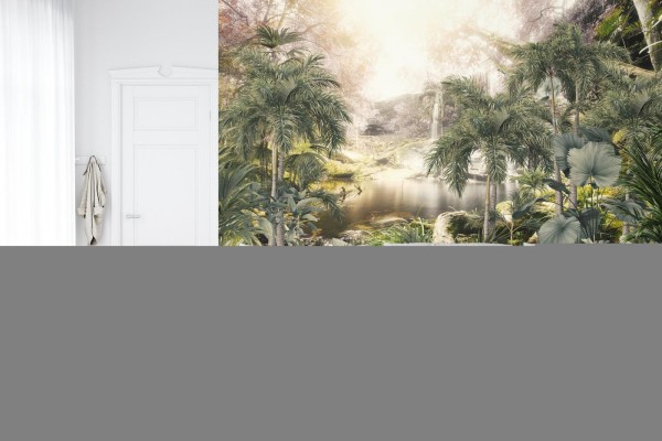 Fototapeta Tropical Trees And Leaves For Digital Printing Wallpaper  Custom Design Wallpaper - 3D