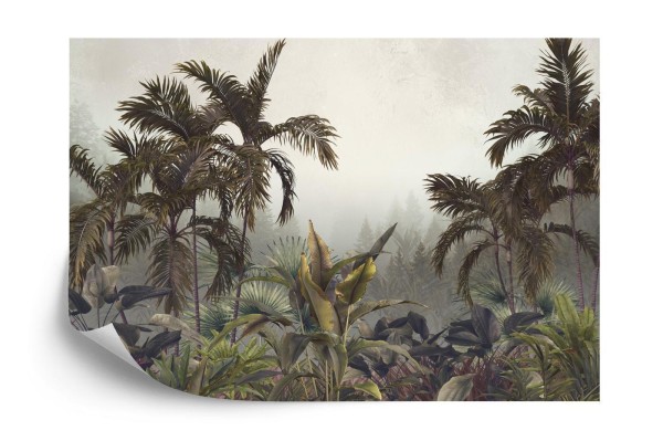 Fototapeta Tropical Trees And Leaves For Digital Printing Wallpaper  Custom Design Wallpaper - 3D