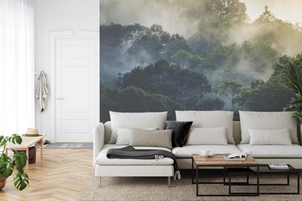Fototapeta Landscape Of Asia Tropical Rainforest  Canopy Tree Of Jungle Green Forest Park Outdoor  Nature Environment Mountain View  Concept Of Freedom Relaxation In Holiday For Spa Yoga And Retreat