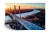 Fototapeta Beautiful Panoramic Aerial Drone View To Cable-Stayed Siekierkowski Bridge Over The Vistula River And Warsaw City Skyscrapers  Poland In Gold Red Autumn Colors In November Evening At Sunset