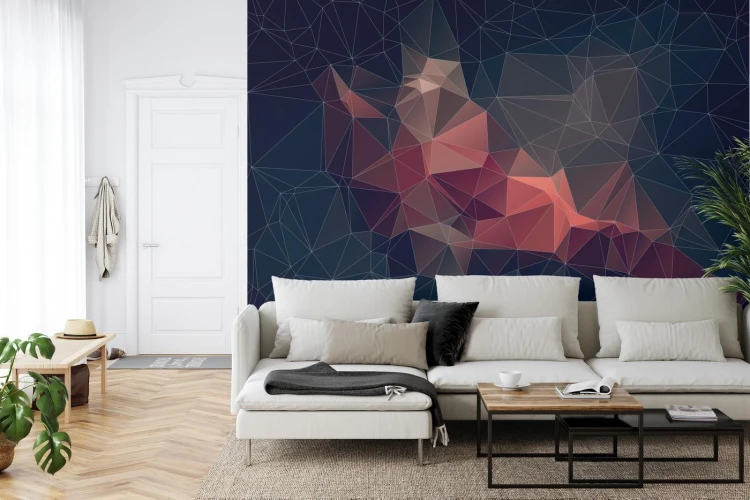 Fototapeta Abstract Retro Colortriangle Background