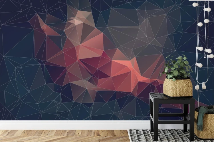 Fototapeta Abstract Retro Colortriangle Background