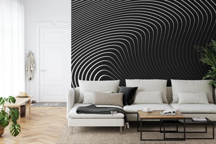Fototapeta Of The Gray Pattern Of Lines