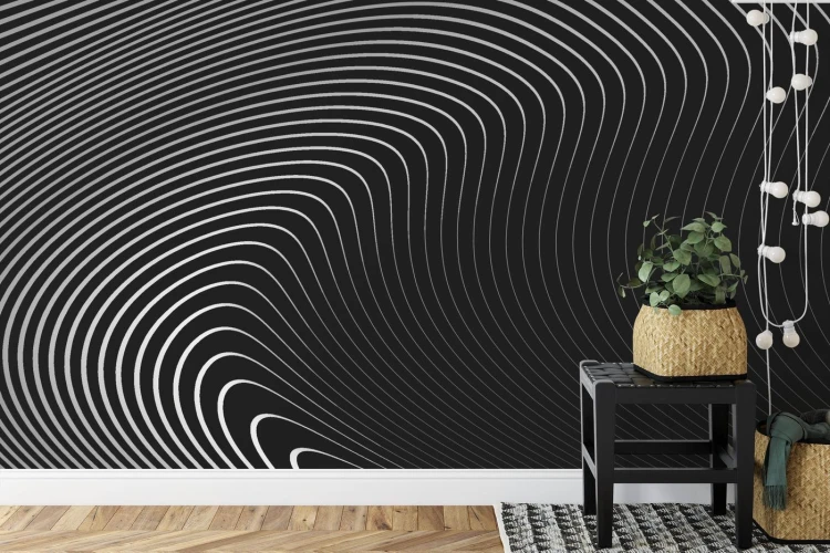 Fototapeta Of The Gray Pattern Of Lines