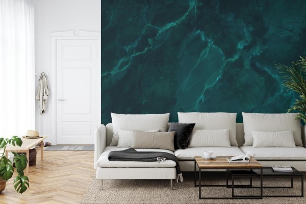 Fototapeta Dark Green Marble Texture Background With High Resolution  Top View Of Natural Tiles Stone In Luxury And Seamless Glitter Pattern.