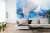 Fototapeta Blue Silver Abstract Background Of Marble Liquid Ink Art Painting On Paper