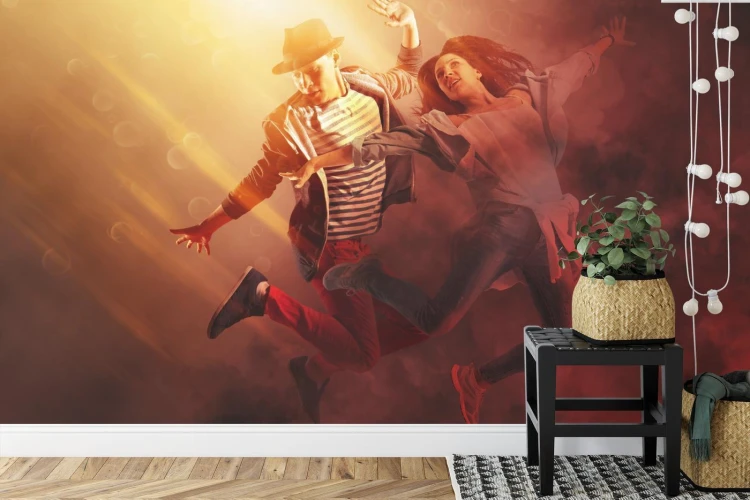 Fototapeta Hip-Hopowa Para Taneczna Podczas Występu
