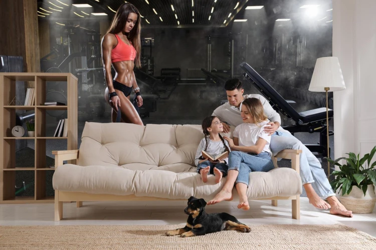 Fototapeta Wysportowana Kobieta Na Siłowni