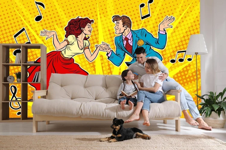 Fototapeta Taneczna Para W Stylu Pop-Art