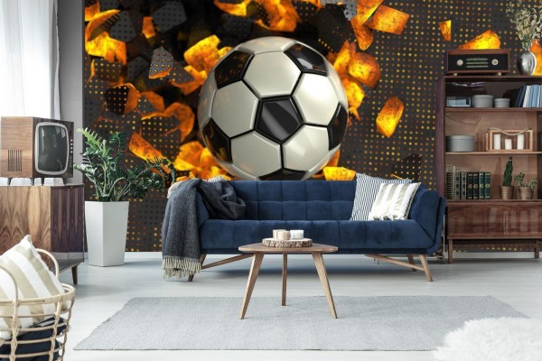 Fototapeta Piłkarska 3D Sport Piłka
