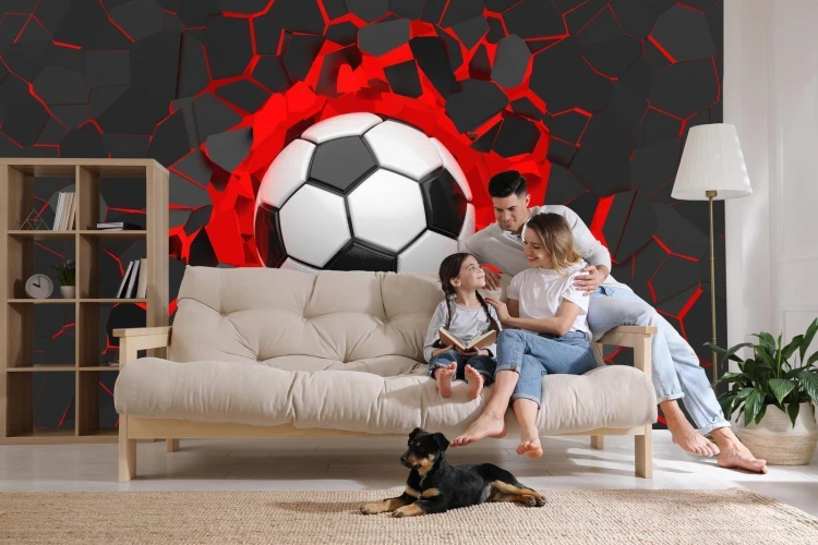 Fototapeta Piłkarska 3D  Pokój Młodzieżowy