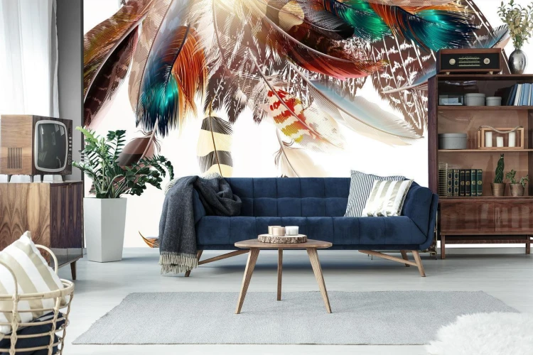Fototapeta Piórka W Stylu Boho