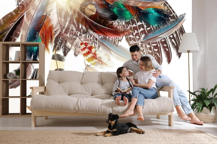 Fototapeta Piórka W Stylu Boho