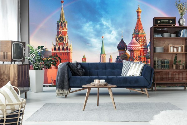 Fototapeta Tęcza Nad Kremlem W Moskwie