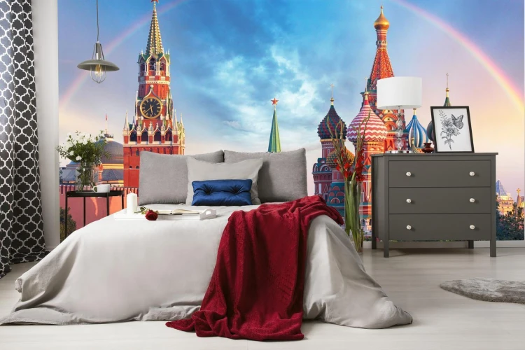 Fototapeta Tęcza Nad Kremlem W Moskwie
