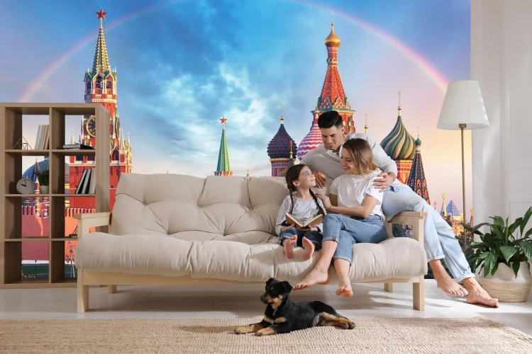 Fototapeta Tęcza Nad Kremlem W Moskwie