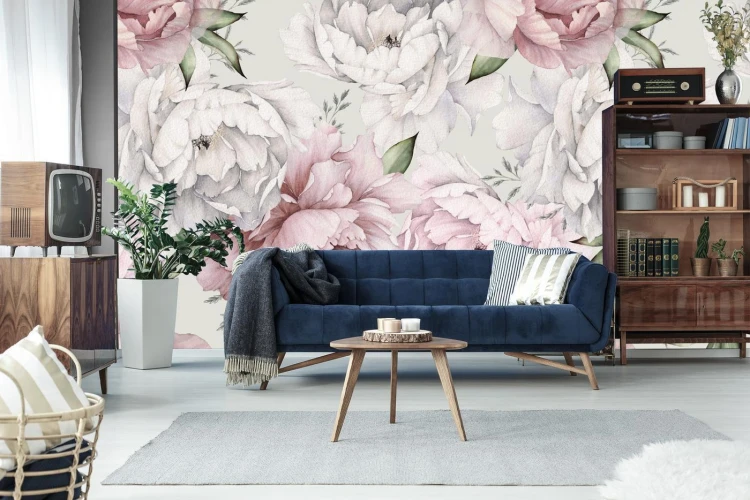Fototapeta Kwiaty Peonie W Pastelowych Barwach