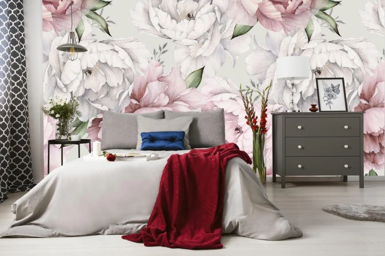 Fototapeta Kwiaty Peonie W Pastelowych Barwach