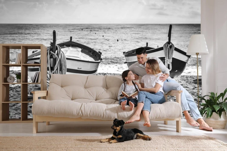 Fototapeta Plaża Łodzie