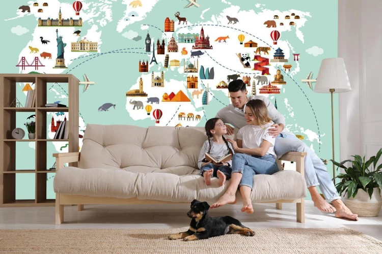 Fototapeta Mapa Dla Dzieci