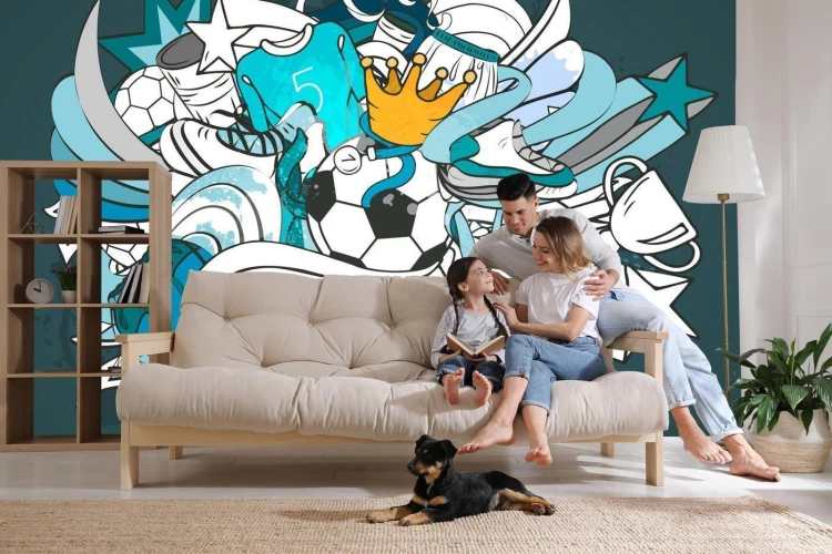 Fototapeta Piłka Nożna Graffiti