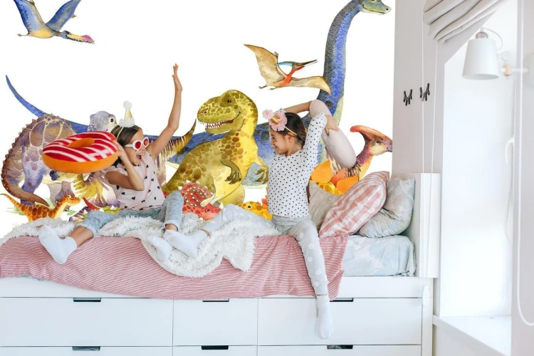 Fototapeta Dinozaury Malowane Akwarelą