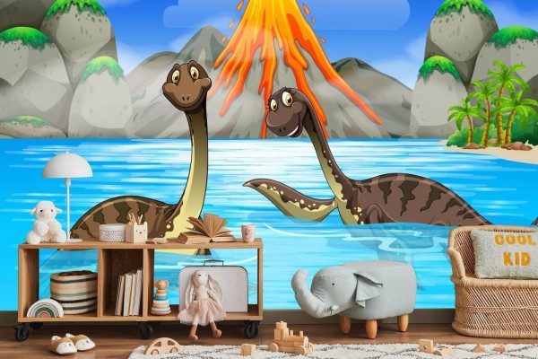 Fototapeta Dinozaury W Wodzie