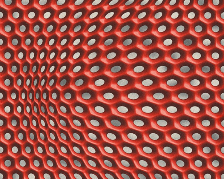 Tapeta 32707-5 AS Creation HARMONY in MOTION  czerwony geometryczny wzór efekt 3D