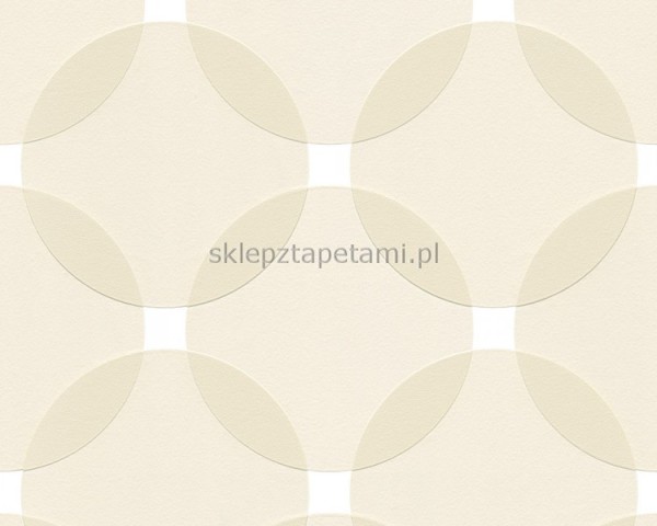 95579-5 tapeta as geometryczna koła beżowa 