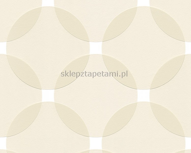 95579-5 tapeta as geometryczna koła beżowa 